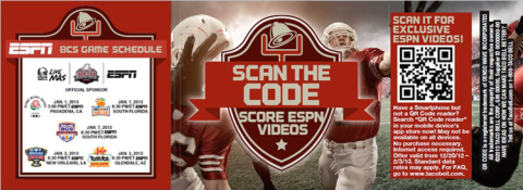 Taco Bell and ESPN QR code campaign for football season