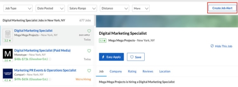 When you search for a job, you can create an automatic job alert on most platforms.