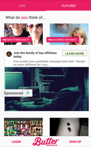 Butter/AdPlexity cross-advertising