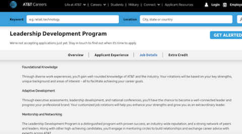 at&t leadership development program