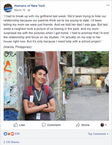 Humans of New York example 2