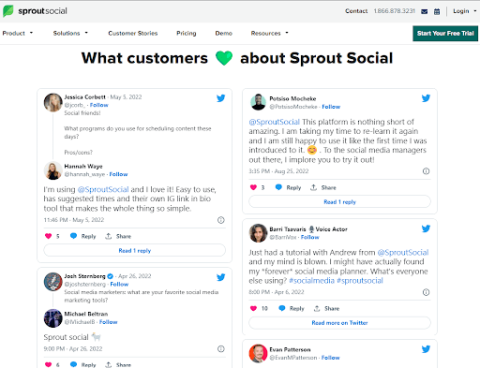 Sprout social posts user generated content