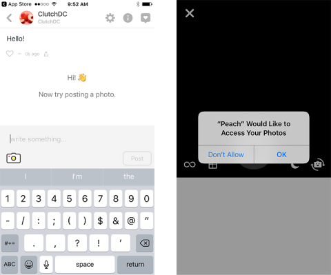 Peach app onboarding process