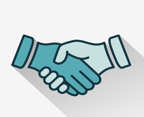 shacking hands in agreement