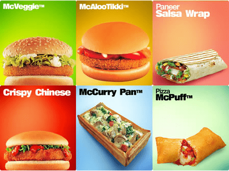 McDonald's Menu in India