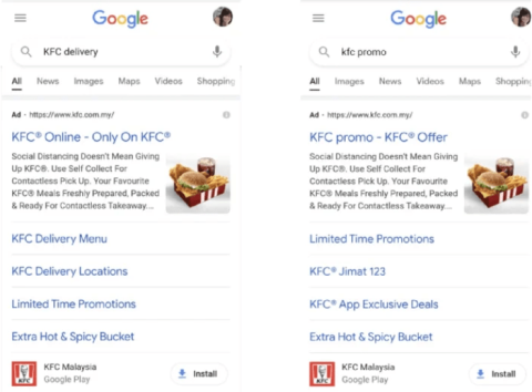 kfc google ads