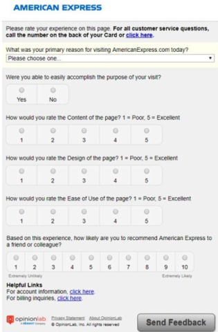 American Express feedback