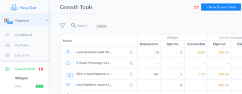 Now create a new growth tool