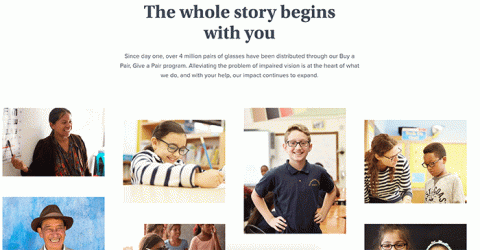 Warby Parker screenshot