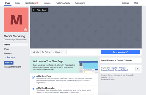 Facebook page screenshot #1