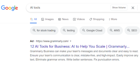 example of a Google Ad