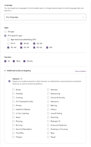 Spotify Ad Studio targeted advertising
