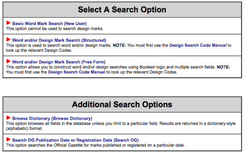USPTO.gov TM search search