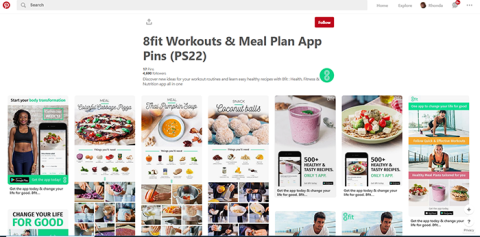 8Fit Pinterest board