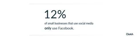 12% of small businesses that use social media only use Facebook.