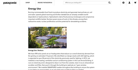 Patagonia sustainability value proposition