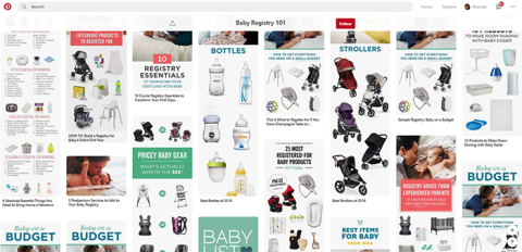 Babylist Pinterest board