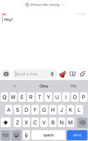 Group chat page on Snapchat