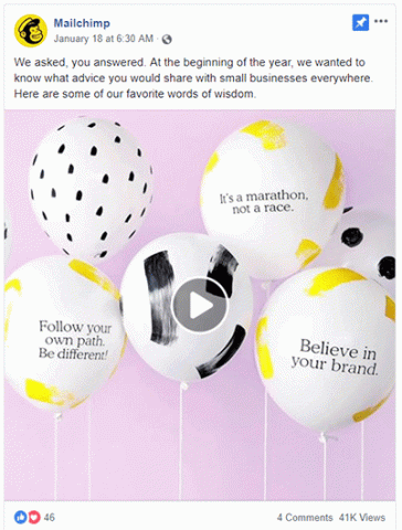Mailchimp Facebook ad 2