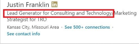 Justin Franklin LinkedIn