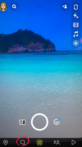 Snapchat home screen