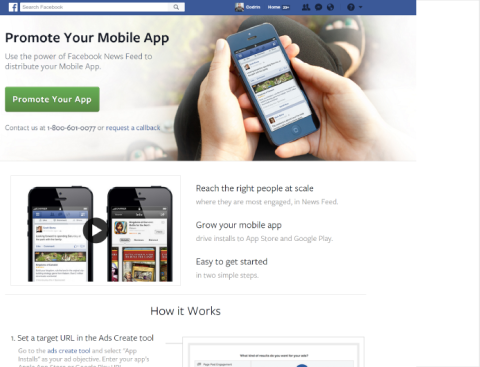 Promote App with Facebook