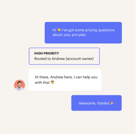 Tools like Intercom can help implement personalized website chatbots that work 24/7.