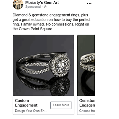 Moriarty's Gem Art Facebook