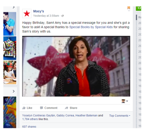 Macy's social media post