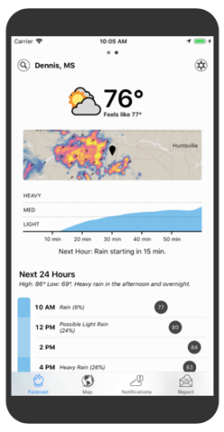 Screenshot of Dark Sky