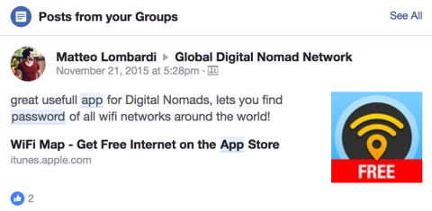 Example of WiFi Map Facebook group