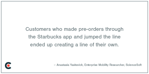 customers who pre-ordered on Starbucks' app ended up creating another line in the store
