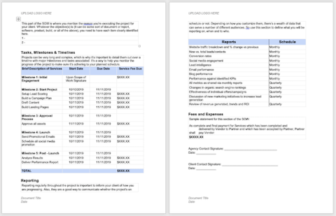 Statement of Work Template