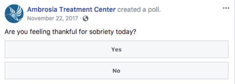 poll ambrosia treatment center used on social media