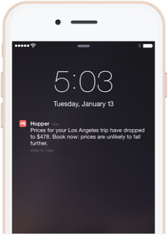 Hopper push notification