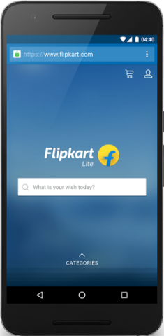 Flipkart's progressive web app, Flipkart Lite