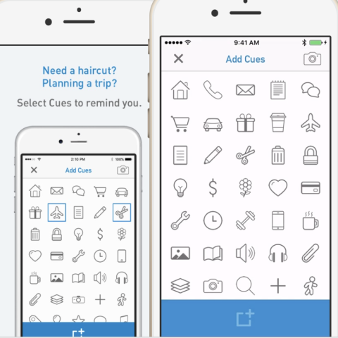 example of cues within an app
