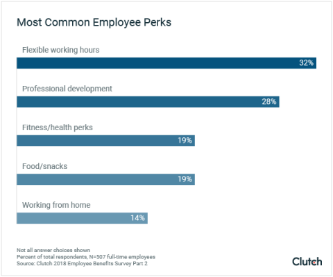 most common employee perks graph
