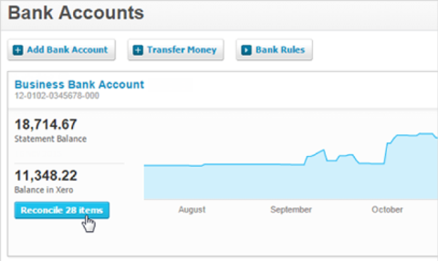 Xero bank accounts