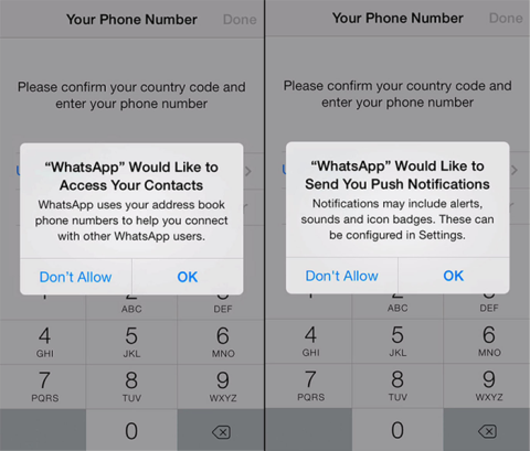 Whatsapp walks users through an in-depth account setup process for onboarding