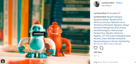 MailChimp's mascot toys create instant opportunities for Instagram content.