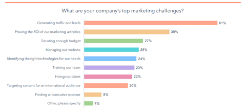What are your company's top marketing challenges?