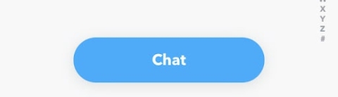 Blue chat button on Snapchat