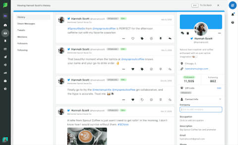 Social Sprout CRM Example