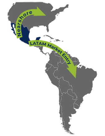 Latin America map for market entry