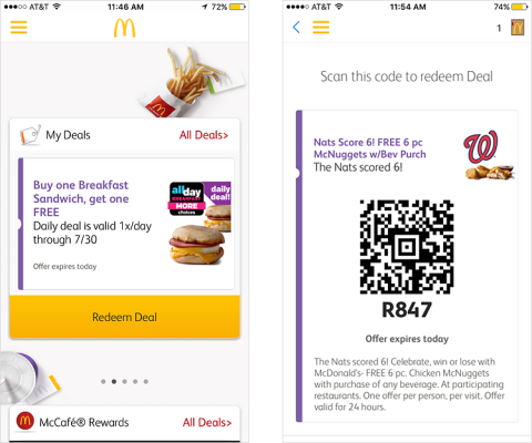 McDonald's customized deals