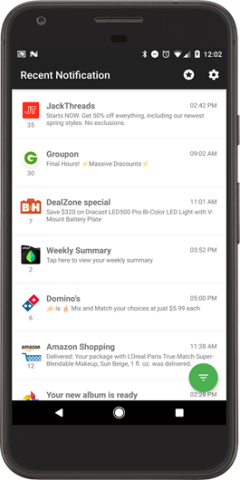 push notifications from Groupon, Dominos, and other brands