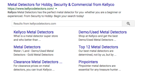 Kellyco metal detectors google search box