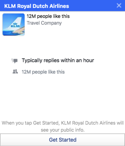 KLM on Messenger