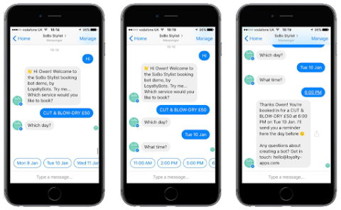 examples of chatbots in action